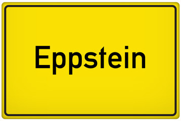 Fototapeta premium Ortseingangsschild der Stadt Eppstein