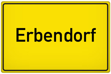 Ortseingangsschild der Stadt Erbendorf