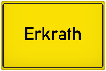 Ortseingangsschild der Stadt Erkrath
