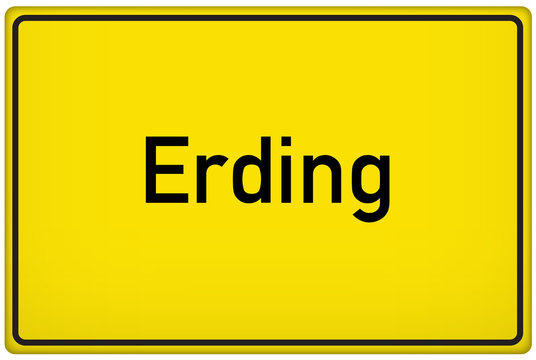 Ortseingangsschild der Stadt Erding
