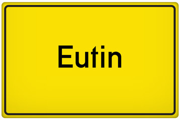 Ortseingangsschild der Stadt Eutin