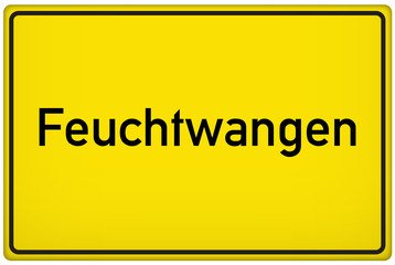 Ortseingangsschild der Stadt Feuchtwangen