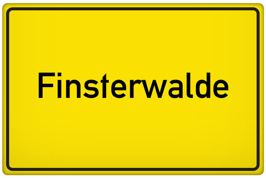 Ortseingangsschild der Stadt Finsterwalde