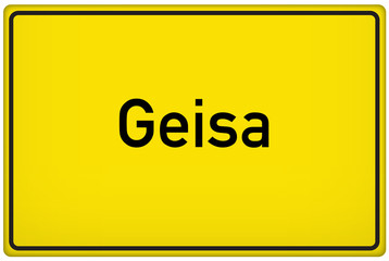 Ortseingangsschild der Stadt Geisa