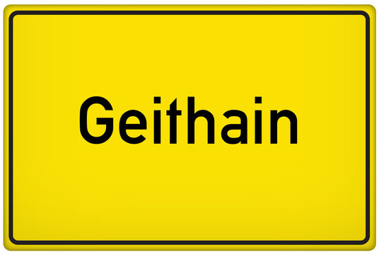 Ortseingangsschild der Stadt Geithain
