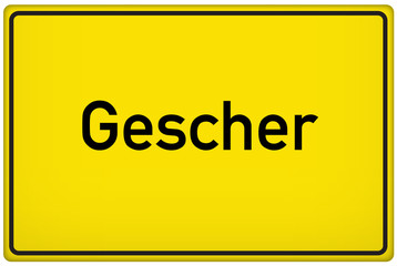 Ortseingangsschild der Stadt Gescher