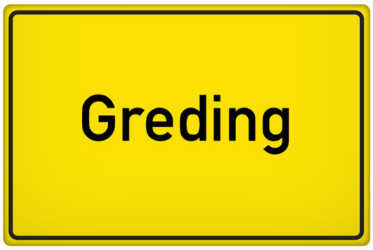 Ortseingangsschild der Stadt Greding
