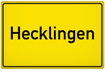 Ortseingangsschild der Stadt Hecklingen