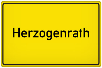 Ortseingangsschild der Stadt Herzogenrath