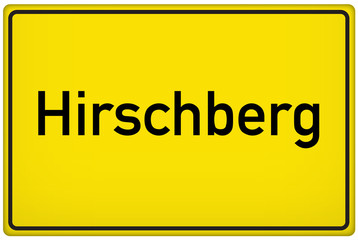 Ortseingangsschild der Stadt Hirschberg