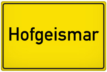 Ortseingangsschild der Stadt Hofgeismar
