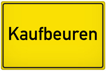 Ortseingangsschild der Stadt Kaufbeuren