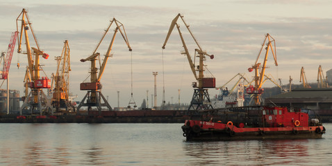 cranes and tug 2