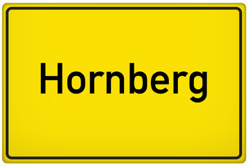Naklejka premium Ortseingangsschild der Stadt Hornberg