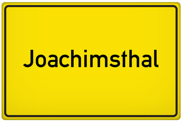 Ortseingangsschild der Stadt Joachimsthal