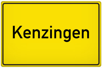 Fototapeta premium Ortseingangsschild der Stadt Kenzingen