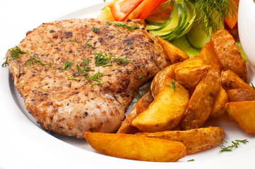 Fried meat