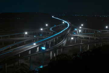 Freeway in night