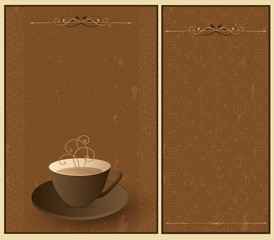 Set coffee background