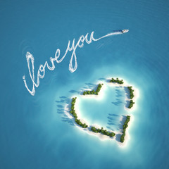 love message on the water - 37606661