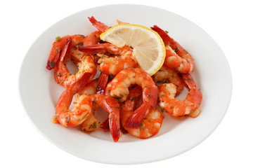 shrimps with lemon