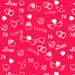 St. Valentine's day seamless