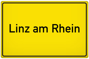 Ortseingangsschild der Stadt Linz am Rhein