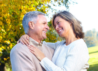 Happy elderly couple.