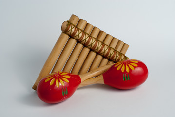 flauta e maracas