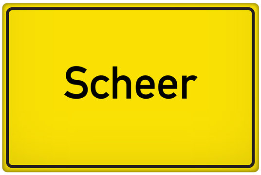 Ortsschild von Scheer