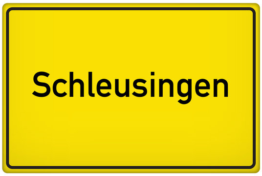 Ortsschild der Stadt Schleusingen