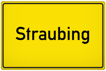 Ortseingangsschild der Stadt Straubing