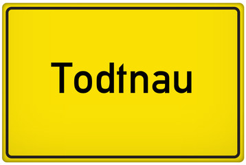 Ortseingangsschild der Stadt Todtnau