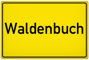 Ortseingangsschild der Stadt Waldenbuch