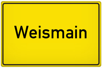 Ortseingangsschild der Stadt Weismain