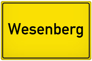 Ortseingangsschild der Stadt Wesenberg