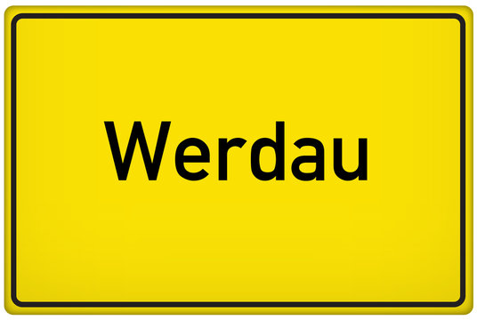 Ortsschild Werdau