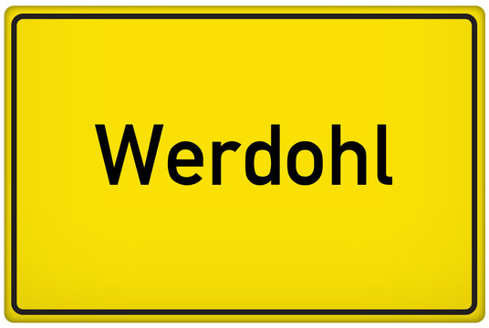 Ortseingangsschild der Stadt Werdohl