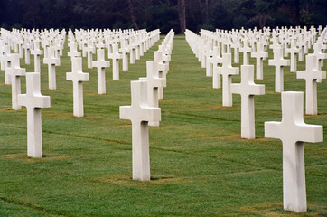 American war cemetery in Normandy, France