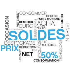 vecteur mots soldes/promotion