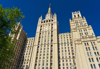 Fototapeta na wymiar Stalin wieżowiec na placu Kudrinskaya. Moskwa.