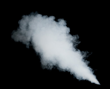 white smoke on black