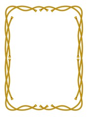 frame from rope isolated on white