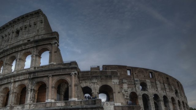 Timelapse of Colosseum in rome at sunset
