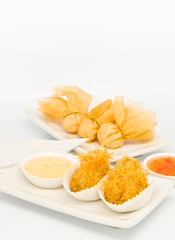 fried food in  Dim Sum restaurant