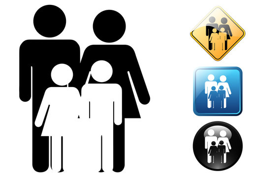 Family pictogram and signs