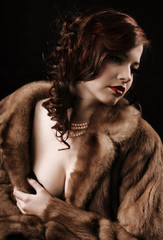 woman in fur