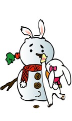 雪だるまうさちゃん