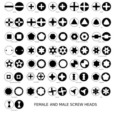 Web Art Design SCREW HEADS INDUSTRY VIS INDUSTRIE 010