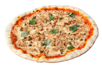 Pizza with tuna and capers